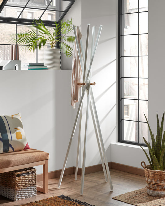 Chelsey beli stalak za mantile 170 cm