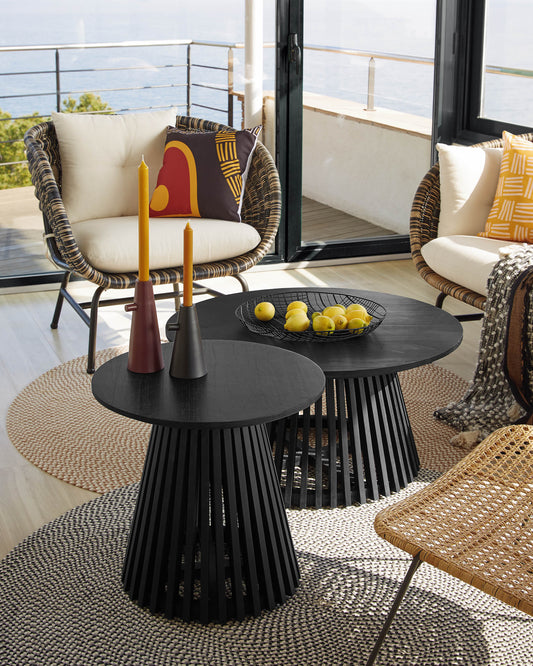 Jeanette Ø 50 cm crni pomoćni sto