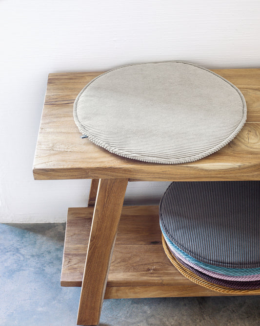 Sora okrugli jastučić za stolicu od sumota u sivoj boji, 35 cm