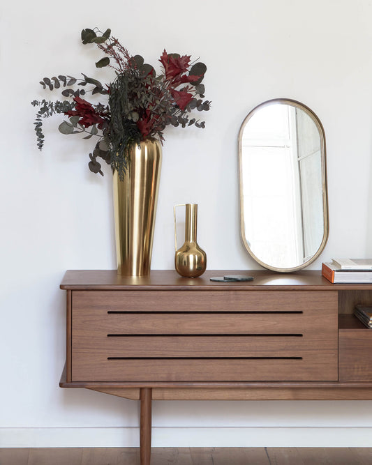 tiare zlatno metalno zidno ogledalo 31 x 61,5 cm