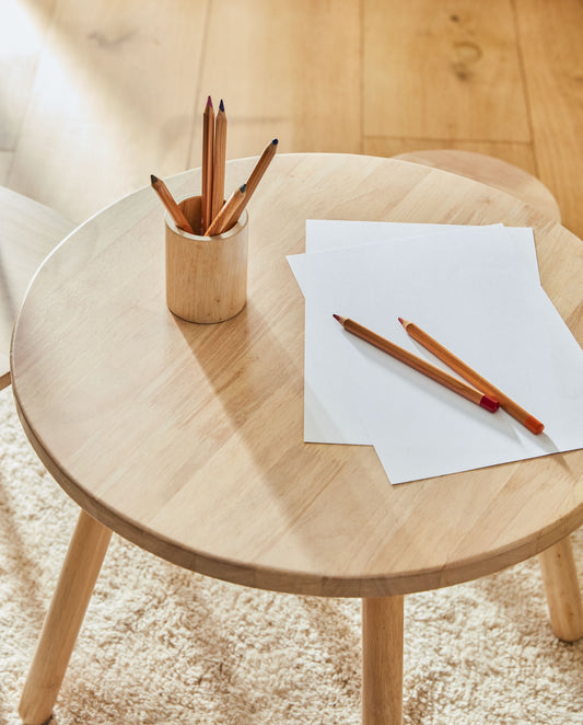 Držač za olovke od punog gumenog drveta Dilcia