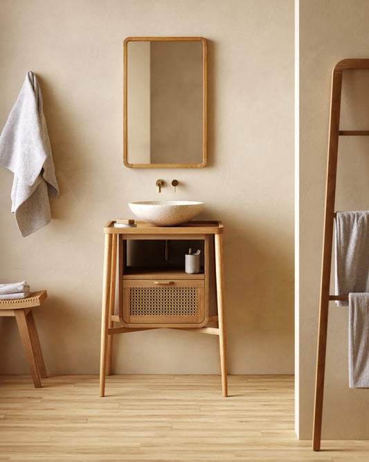 Shamel ogledalo od punog tikovina 45 x 70 cm