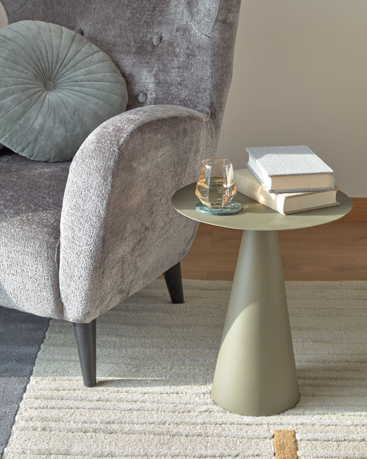 Shirel bočni sto Ø 40 cm zelene boje