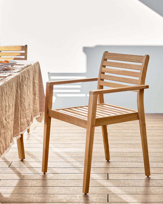 Hanzel baštenska stolica od punog bagremovog drveta FSC 100%