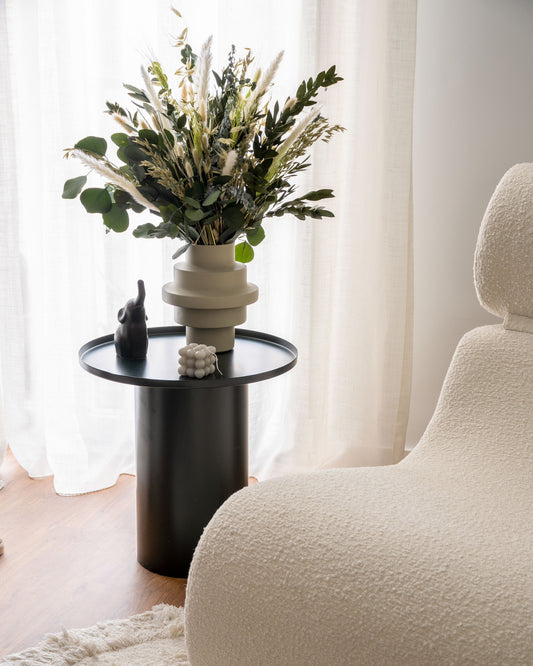 Fleksa okrugli stočić od crnog metala Ø 45 cm