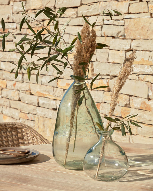 Vaza Brenna od 100% recikliranog providnog stakla, 36 cm
