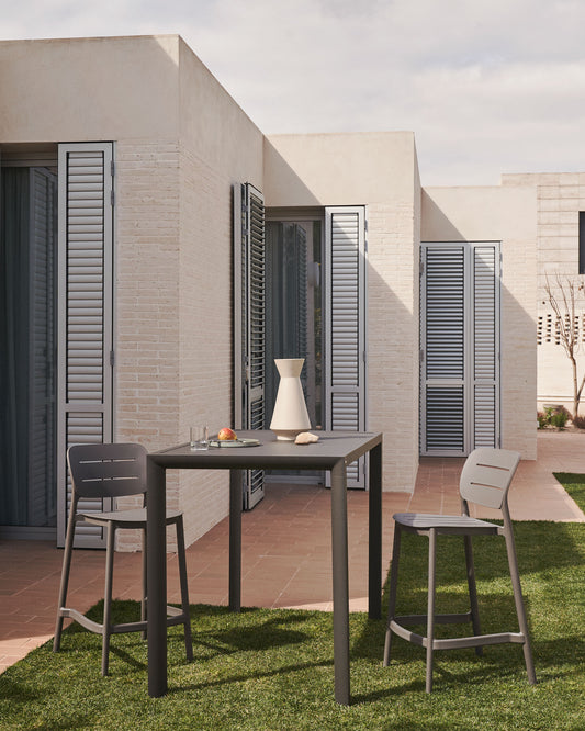 Culip aluminijumski spoljni barski sto u sivoj boji, 150 x 77 cm