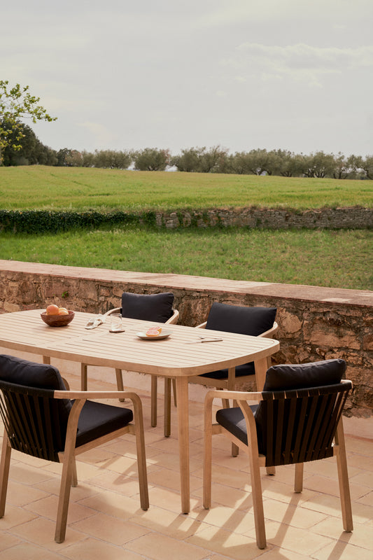 Maset 100% prikladan sto na otvorenom od punog drveta eukaliptusa, 170 x 90 cm, FSC