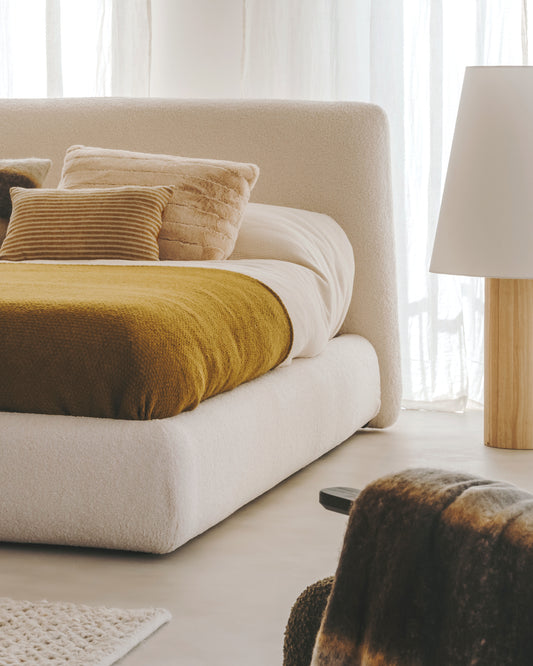 Martina krevet sa ekru bukle presvlakom za dušek 90 x 200 cm FSC Mik Credit