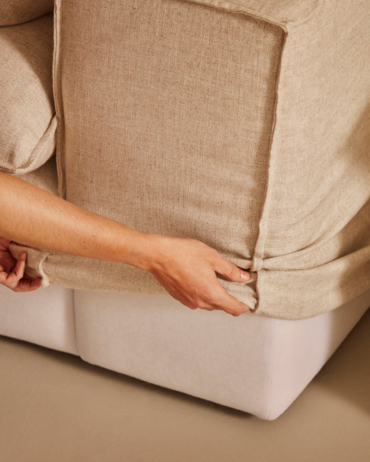 Anarela bež platnena presvlaka za 2 sedišta