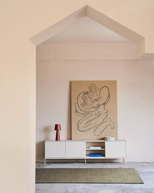 Vedrana tV ormarić sa 3 vrata beli lakirani medijapan 195 x 55 cm