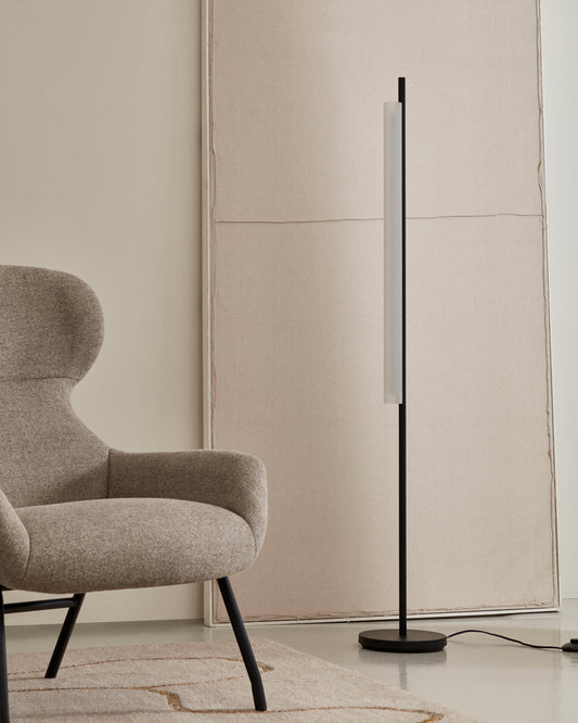 Vauxal podna lampa od metala i mat stakla