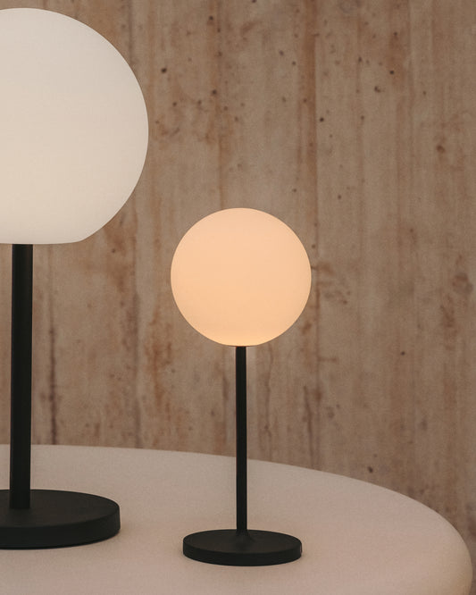 Dinesh spoljna stona lampa od crnog aluminijuma 40 cm