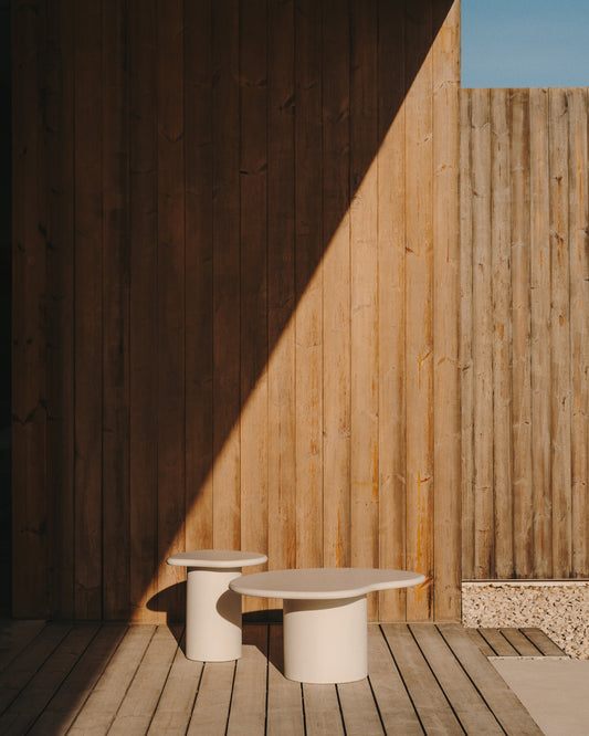 Macarella beli cementni sto za kafu, 83 x 77 cm