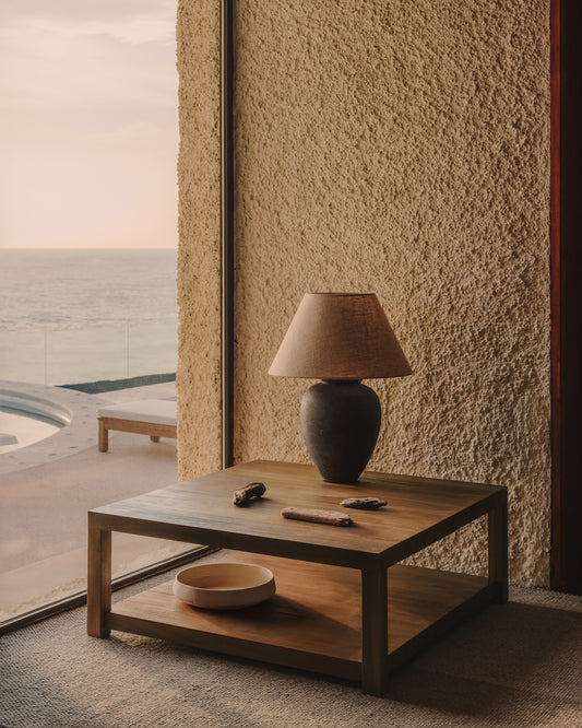 Sashi pomoćni sto od punog tikovinog drveta 90 x 90 cm