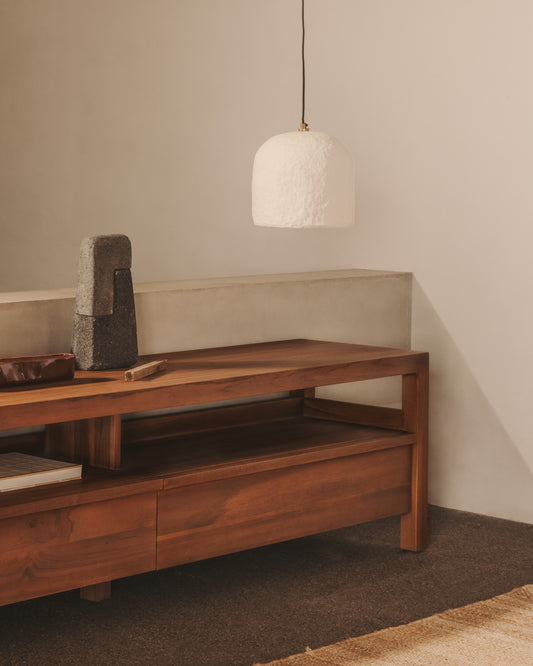 Calvia bela plafonska lampa od papir-mašea Ø 25 cm