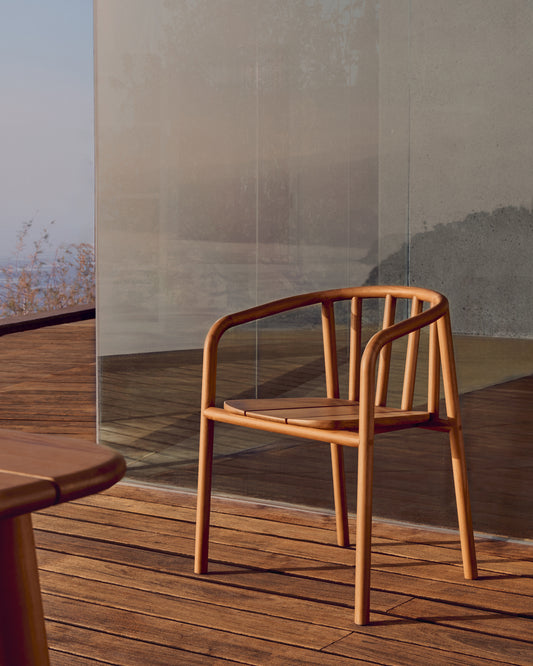 turqueta stolica za slaganje od punog tikovinog drveta FSC 100%