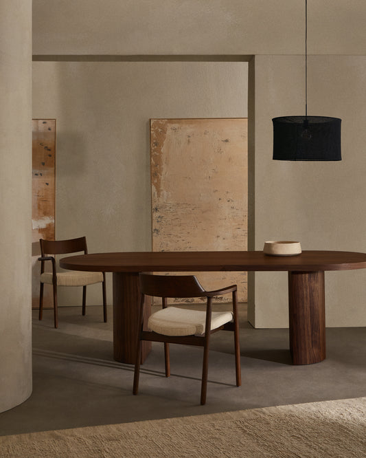 Nealy sto sa furnirom od oraha u tamnoj boji, 240 x 100 cm