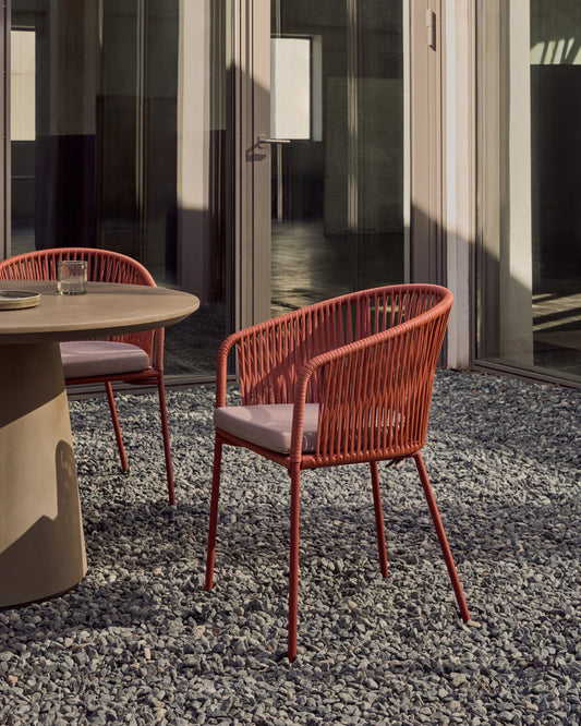 Yanet stolica od terakote sa užetom sa nogama od pocinkovanog čelika