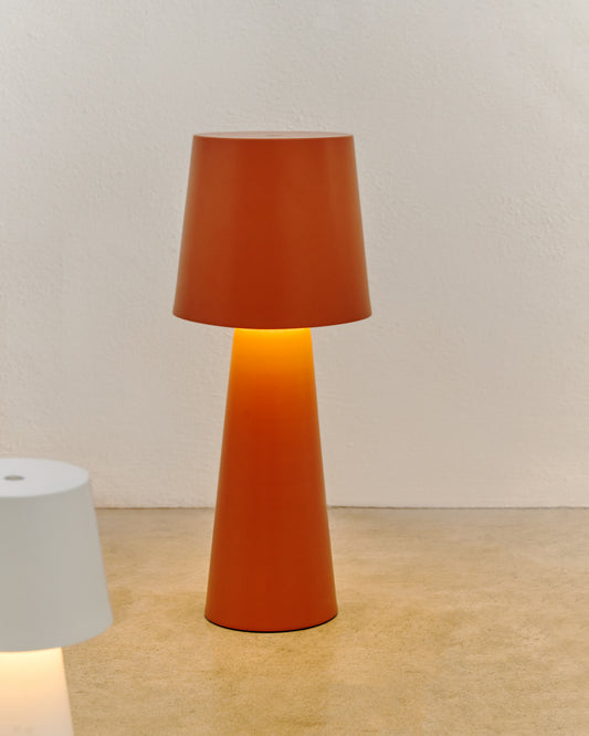 Arenys velika spoljna metalna stona lampa u farbanoj terakoti