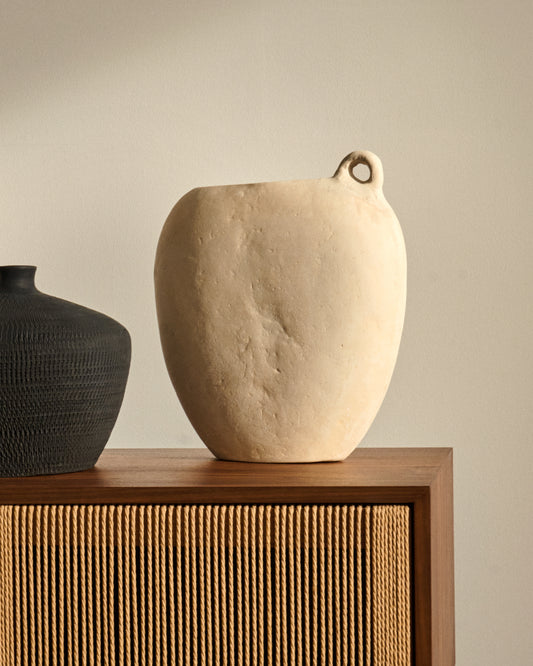 Neti bela, papir-maše vaza, 37 cm