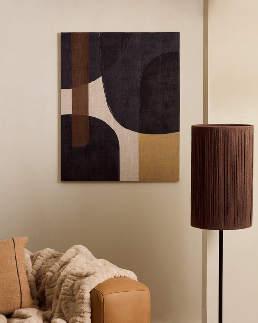 tonol, braon apstraktno platno, 100 x 80 cm