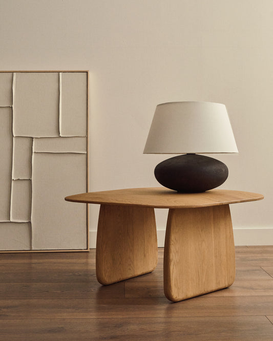 Pirita pomoćni sto od punog hrastovog drveta u prirodnoj završnoj obradi, 70,6 x 70 cm FSC 100%