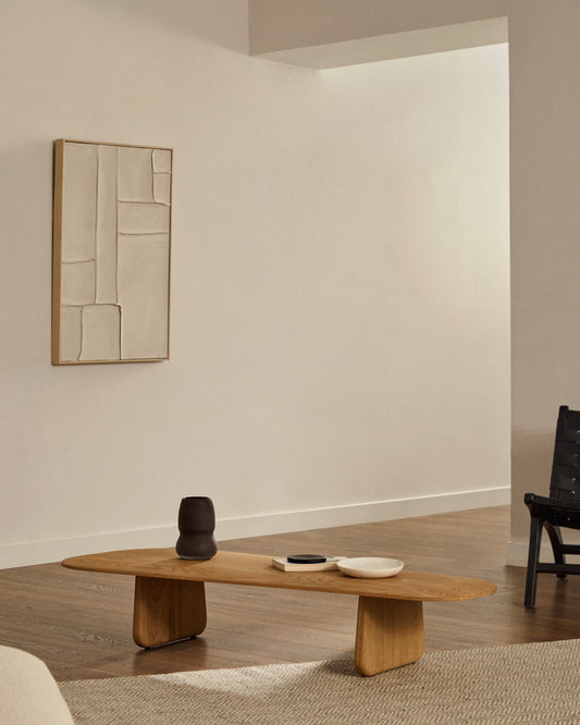 Pirita stočić za kafu od punog hrastovog drveta u prirodnoj završnoj obradi, 146 x 56,5 cm FSC 100%