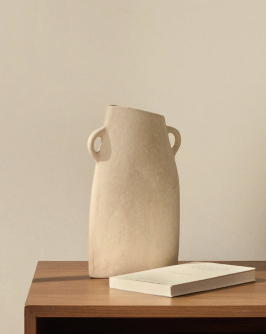 Neti bela, papir-maše vaza, 27 cm