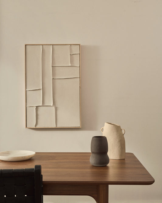 Klis bela platnena slika sa geometrijskim oblicima, 60 x 90 cm