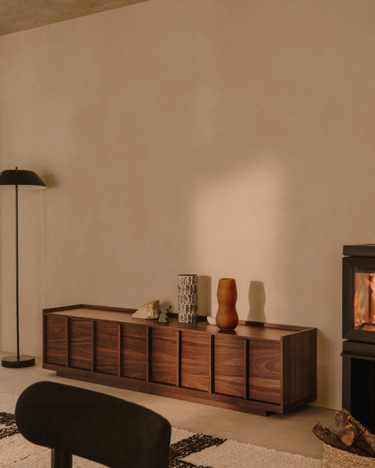 Onix tV postolje sa orahovim furnirom u tamnoj završnici, 200 x 45 cm FSC Mik Credit