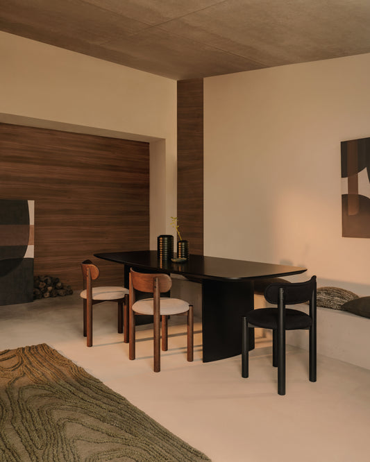 Litto crni sto od lakiranog MDF-a, 200 x 100 cm