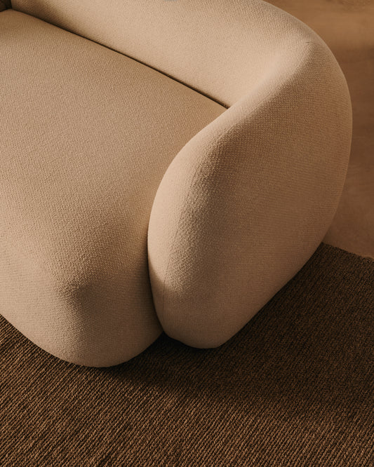 Modularna dvoseda Martina u ekru ženilu sa levim ležaljkom 230 cm