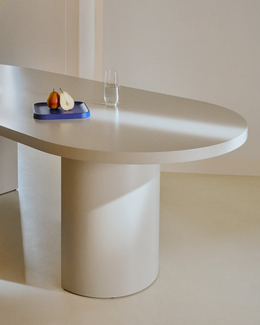 Nealy sto od lakiranog medijapana u ekru finišu, 200 x 100 cm