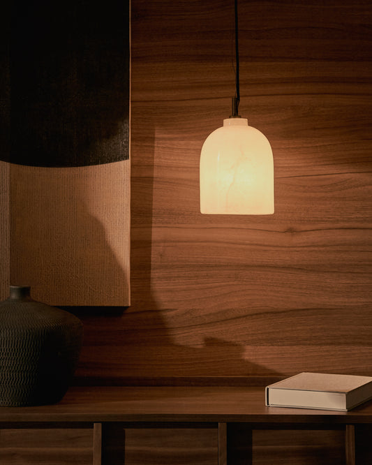 Shenli alabaster plafonska lampa, Ø 15 cm