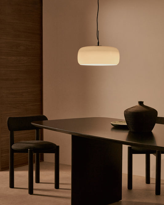 Reig svetlosiva, staklena plafonska lampa, Ø 38 cm