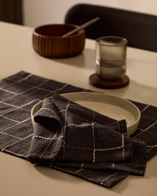 Ersen set od 2 crne, 100% pamučne salvete