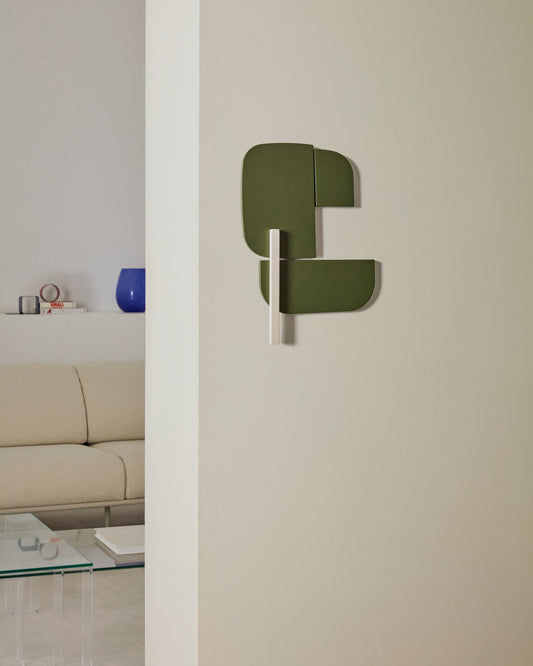 Danei beli i zeleni zidni panel, 50 x 30 cm