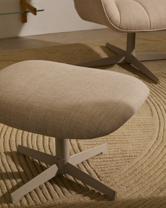 Jaspe bež oslonac za noge sa sivim metalom, FSC 100%