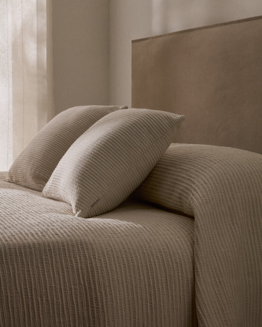 Vindi set od dve ekru navlake za jastuke od 100% pamuka sa fantastičnim prugama 50 x 50 cm