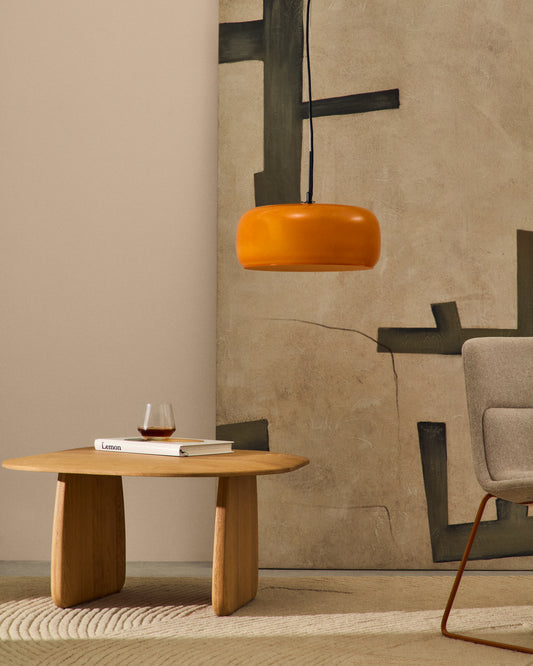 Reig narandžasta staklena plafonska lampa, Ø 38 cm