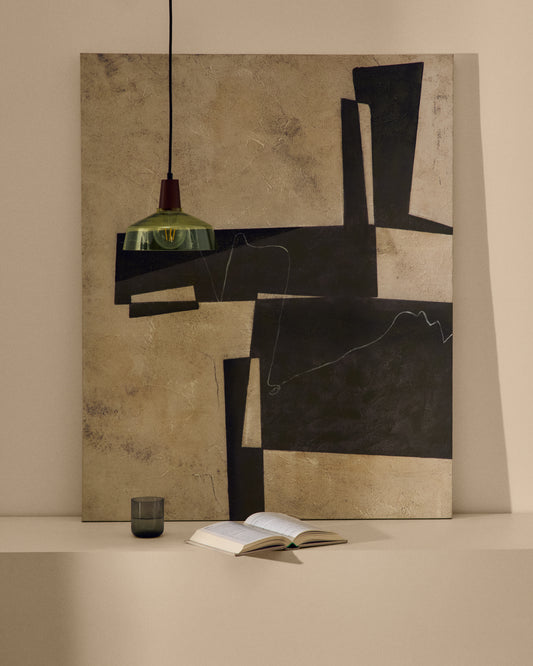 Fida, zeleno apstraktno platno, 118 x 94 cm