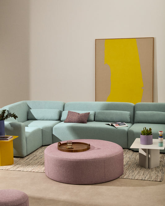 Kaeli ljubičasta presvlaka za noge Ø120cm