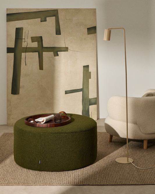 Kaeli oslonac za noge sa poklopcem koji se može skinuti u zelenom bukleu Ø 90 cm