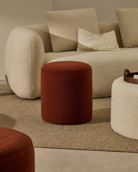 Kaeli presvlaka za noge od terakote Ø 43 cm