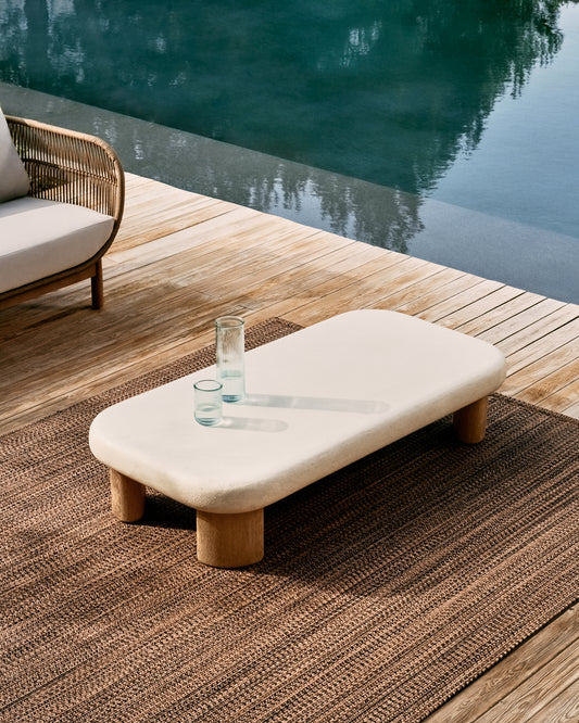 Labra stočić od cementa i bagrema 140 x 70 cm