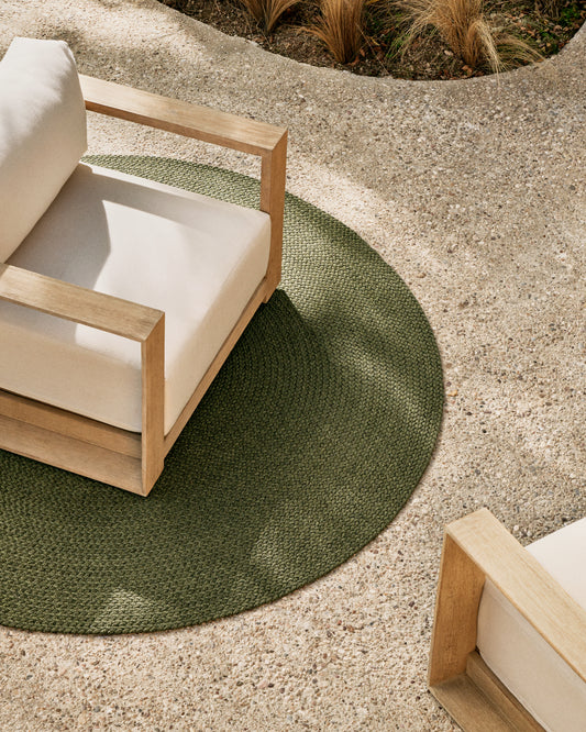Rug Despas in synthetic fibers green Ø150 cm  