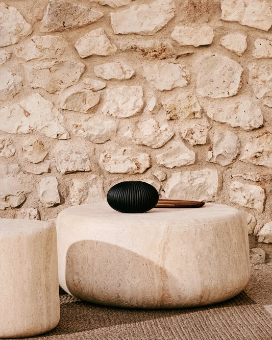 Drasi cementni sto za kafu sa efektom travertina Ø90cm