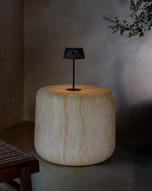 Aldet spoljna solarna stona lampa u zelenom užetu