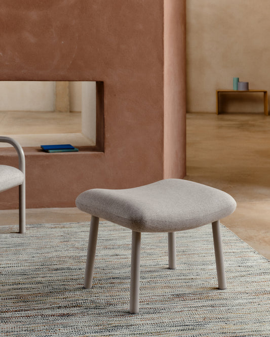 Inari oslonac za noge u bež i čeliku sa bež farbanom završnom obradom 60 x 50cm FSC Mik Credit